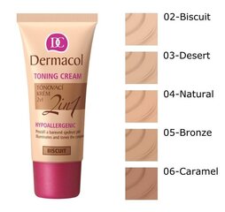 Tonālais krēms Dermacol Creams 2 in 1 30 ml цена и информация | Пудры, базы под макияж | 220.lv