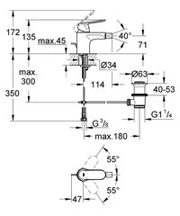 Bidē jaucējkrāns Grohe Eurosmart Cosmopolitan, 32839000 цена и информация | Смесители | 220.lv