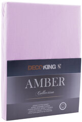 DecoKing trikotāžas Amber Lilac palags ar gumiju, 200x220 cm cena un informācija | Palagi | 220.lv