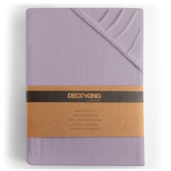 DecoKing jersey Amber Violet palags ar gumiju matracim, 160x200 cm цена и информация | Простыни | 220.lv