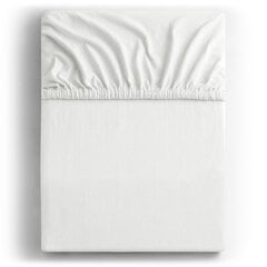 DecoKing jersey Amber White palags ar gumiju matracim, 160x200 cm cena un informācija | Palagi | 220.lv