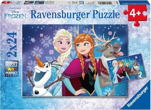 Пазл Ravensburger 2х24 шт Снежная Королева цена и информация | Пазлы | 220.lv