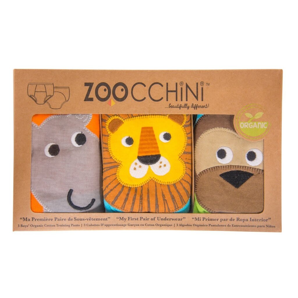 Atkārtoti lietojāmie autiņi Zoocchini® Safari Friends, 3-4 g., 3 gab. цена и информация | Autiņbiksītes | 220.lv