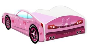 Кровать с матрасом Car BED-PINK-2, 140x70 см, розовая цена и информация | Детские кровати | 220.lv