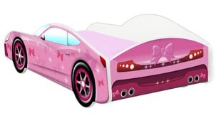 Gulta ar matraci Car BED-PINK-2, 160x80 cm, rozā цена и информация | Детские кровати | 220.lv