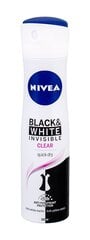 Nivea Black & White Invisible Clear антипреспирант 150 мл цена и информация | Дезодоранты | 220.lv