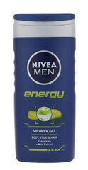 Dušas želeja un šampūns vīriešiem Nivea Men Energy, 250 ml цена и информация | Масла, гели для душа | 220.lv