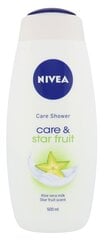 Dušas želeja nivea 500ml care & star fruit cena un informācija | Dušas želejas, eļļas | 220.lv