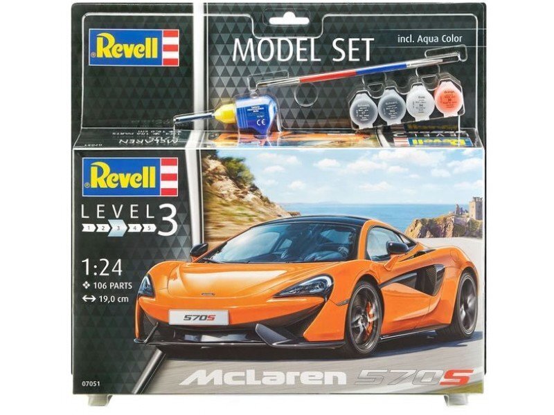 Revell - McLaren 570S dāvanu komplekts, 1/24, 67051 cena un informācija | Konstruktori | 220.lv