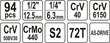 Instrumentu komplekts 94 gab. 1/2 1/4 CrV Yato YT-12681 cena un informācija | Rokas instrumenti | 220.lv