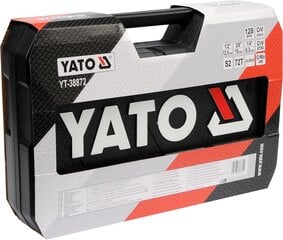 Набор инструментов 1/2 3/8 1/4 CrV Yato YT-38872, 128 шт.  цена и информация | Механические инструменты | 220.lv