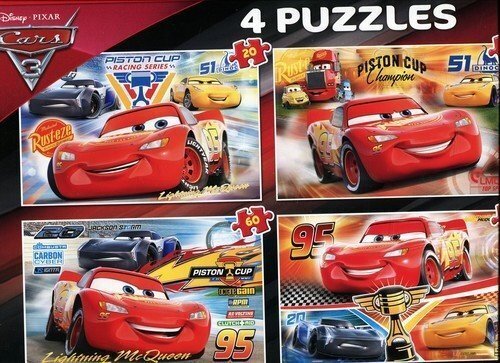 Puzle komplekts Clementoni Cars (Zibens Makvīns), 07611, 4 in 1 cena un informācija | Puzles, 3D puzles | 220.lv