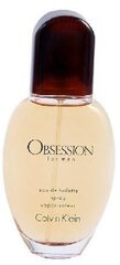 <p>Позвольте <strong>100% оригинальным Мужская парфюмерия Obsession Calvin Klein EDT</strong> удивить вас и создайте неповторимый образ, используя эти эксклюзивные <strong>мужские духи </strong>с уникальным, индивидуальным ароматом. Откройте для себя <strong>100% оригинальные продукты Calvin Klein</strong>!</p><br /><ul><li>Тип: EDT (Eau de Toilette)</li><li>Пол: Мужской</li><li>Название аромата: Obsession</li></ul> цена и информация | Мужские духи | 220.lv