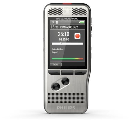 Philips DPM 6000, Sudrabains cena un informācija | Diktofoni | 220.lv