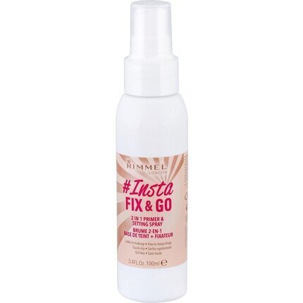 Grima bāze Rimmel London Lasting Finish Fix & Go Fiksējošs 2-in-1 (100 ml) цена и информация | Grima bāzes, tonālie krēmi, pūderi | 220.lv