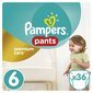 Pampers autiņbiksītes Premium Pants, 6 izmērs, 15+ kg, 36 gab. cena un informācija | Autiņbiksītes | 220.lv