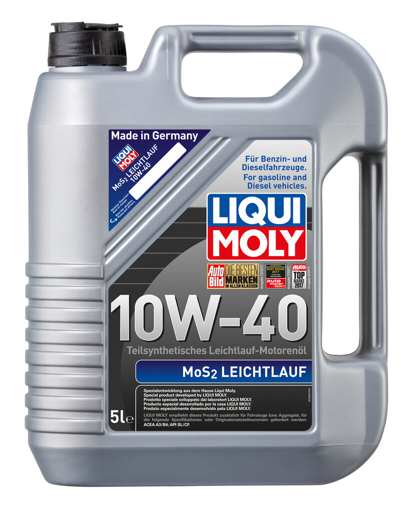 Liqui Moly pussintētiska motoreļļa ar MoS2 SAE 10 W-40, 5L цена и информация | Motoreļļas | 220.lv
