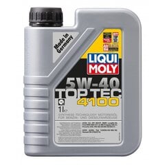 Sintētiskā motoreļļa Liqui-Moly Top Tec 4100 5W-40, 1L cena un informācija | Motoreļļas | 220.lv