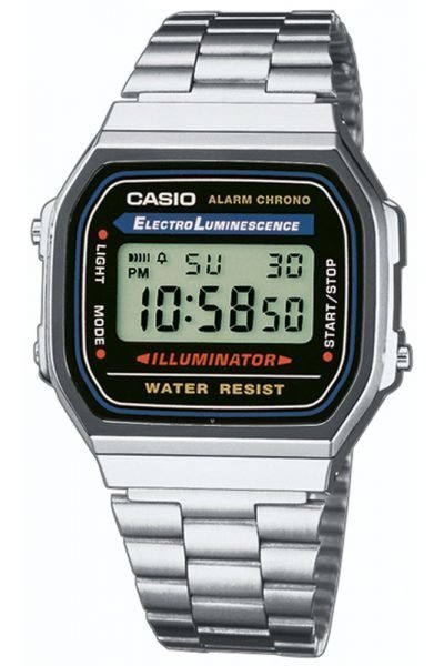 Pulkstenis Casio A168WA-1YES цена и информация | Vīriešu pulksteņi | 220.lv