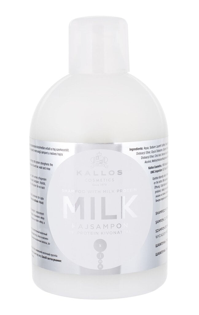 Kallos Cosmetics Milk šampūns 1000 ml цена и информация | Šampūni | 220.lv