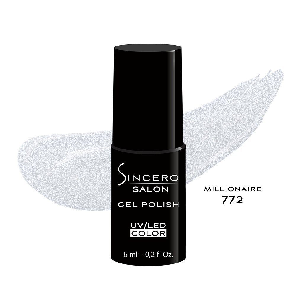 Gēla nagu laka "Sincero Salon", 6ml, Millionaire 770 cena un informācija | Nagu lakas, stiprinātāji | 220.lv