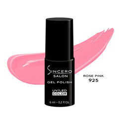 Gēla nagu laka "Sincero Salon", 6ml, Rose pink 923 cena un informācija | Nagu lakas, stiprinātāji | 220.lv