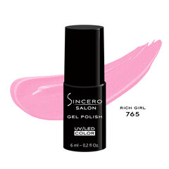 Gēla nagu laka "Sincero Salon", 6ml, Rich girl 763 cena un informācija | Nagu lakas, stiprinātāji | 220.lv