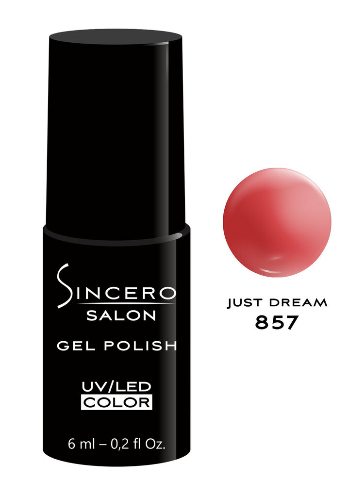 Gēla nagu laka "Sincero Salon", 6ml, Just dream 855 cena un informācija | Nagu lakas, stiprinātāji | 220.lv