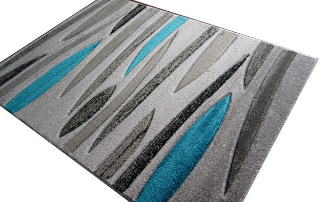 Paklājs Fantazija 01 Grey/turquoise, 80 x 150 cm cena un informācija | Paklāji | 220.lv