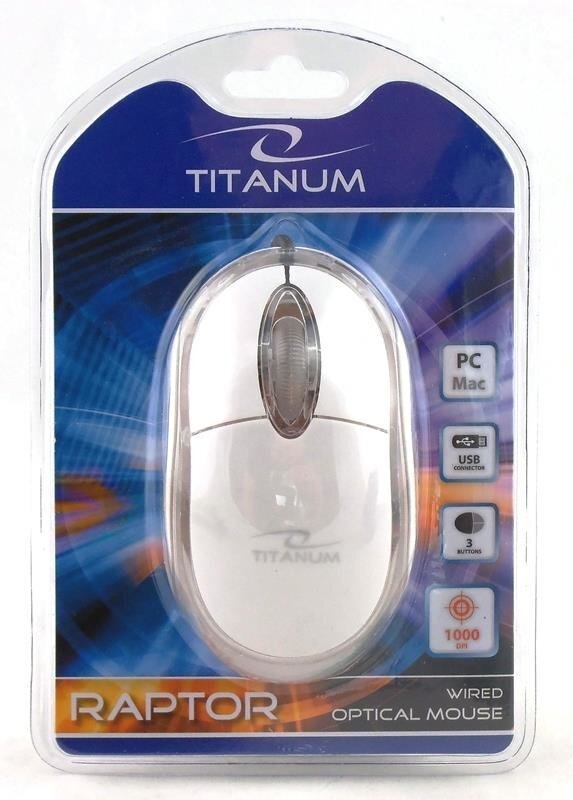 Titanum TM102W, balts cena un informācija | Peles | 220.lv