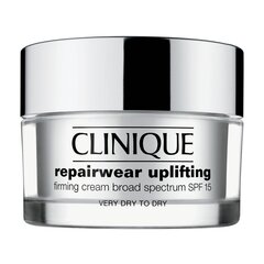 Увлажняющий крем для лица для сухой кожи Clinique Repairwear Uplifting Cream SPF15, 50 мл цена и информация | Наносите на чистую кожу лица. Подержите около 10-15 минут и смойте водой. | 220.lv