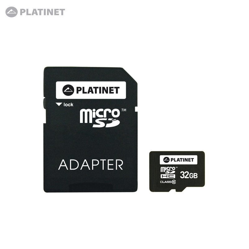 Atmiņas karte Platinet MicroSD 32GB + SD adapteris cena un informācija | Atmiņas kartes mobilajiem telefoniem | 220.lv