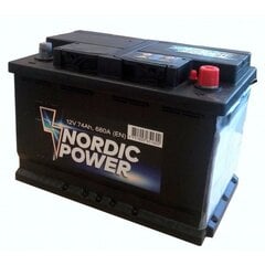 Nordic Power 74 Ah 680A 12V цена и информация | Аккумуляторы | 220.lv