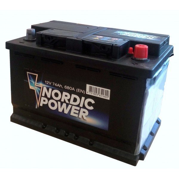 Nordic Power 74 Ah 680A 12V цена и информация | Akumulatori | 220.lv