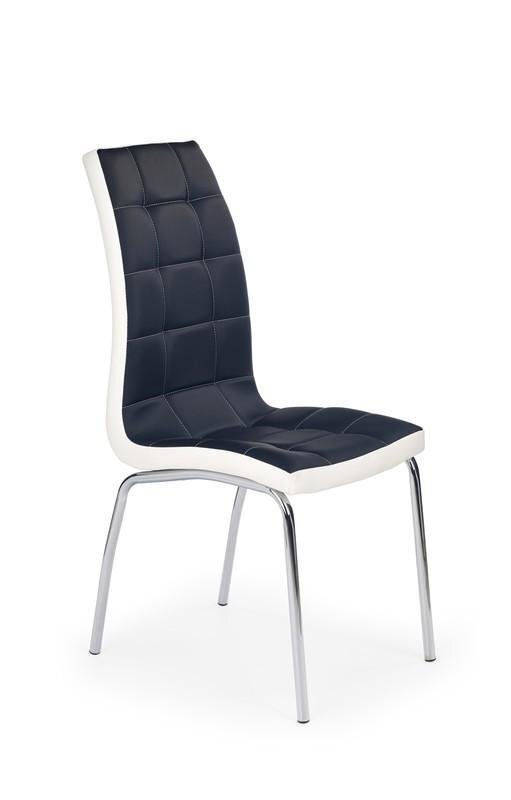 Krēsls K186 melns/balts cena un informācija | Virtuves un ēdamistabas krēsli | 220.lv