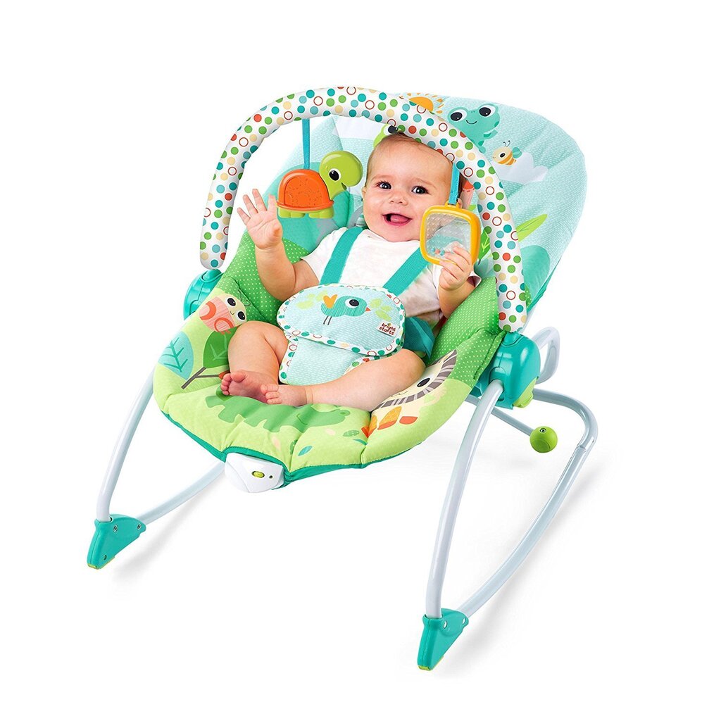 Šūpuļkrēsls ar vibrāciju Bright Starts Playful Parade cena un informācija | Bērnu šūpuļkrēsliņi | 220.lv