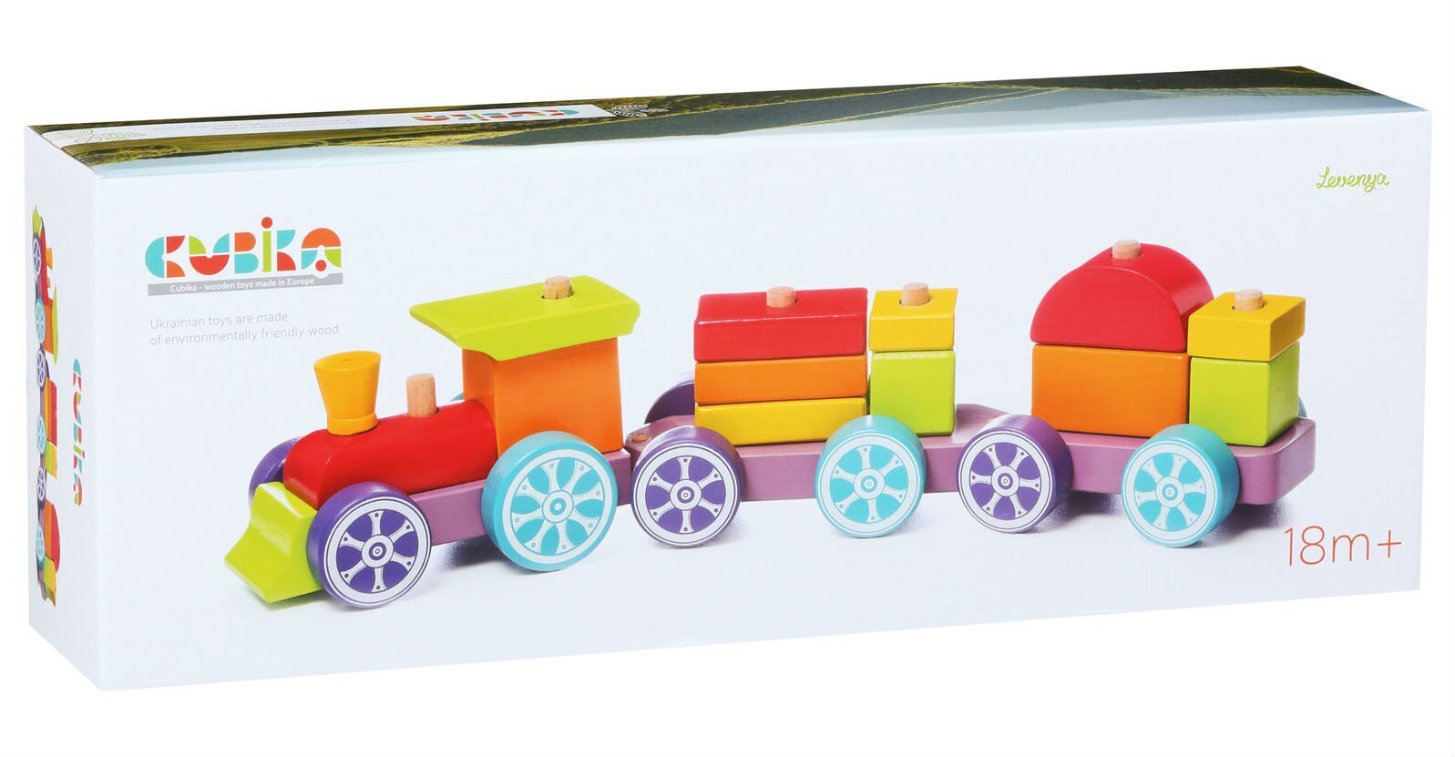 Koka vilciens Varavīksnes ekspresis 18+ mēn цена и информация | Rotaļlietas zīdaiņiem | 220.lv