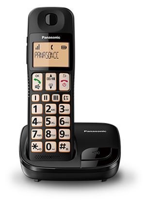 Panasonic KX-TGE110, melns cena un informācija | Stacionārie telefoni | 220.lv