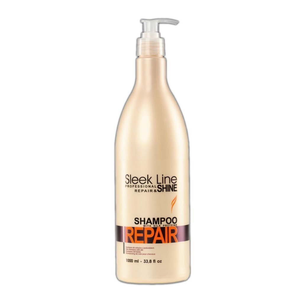 Atjaunojošais matu šampūns ar zīda ekstraktu Stapiz Sleek Line Repair, 1000 ml цена и информация | Šampūni | 220.lv