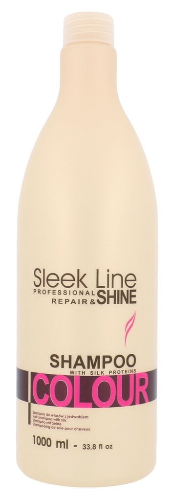 Mitrinošs, spīdošs šampūns krāsotiem matiem Stapiz Sleek Line Colour, 1000 ml цена и информация | Šampūni | 220.lv