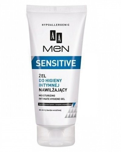 Intīmās higiēnas mazgāšanas līdzeklis vīriešiem, AA Men Sensitive, 200 ml цена и информация | Intīmās higiēnas līdzekļi | 220.lv