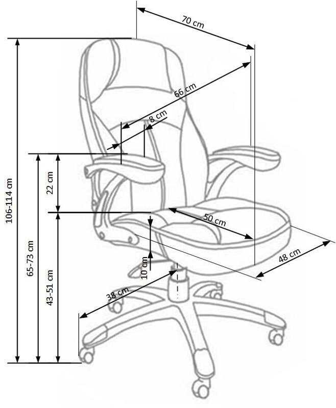 Biroja krēsls Halmar Carlos, brūns cena un informācija | Biroja krēsli | 220.lv