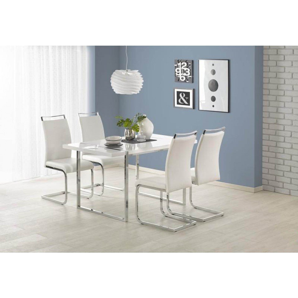 4 krēslu komplekts K 250, balta cena un informācija | Virtuves un ēdamistabas krēsli | 220.lv