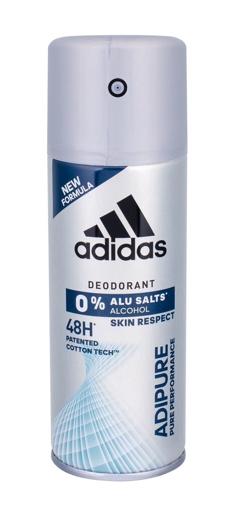 Adidas Adipure - dezodoranta aerosols 150 ml cena un informācija | Dezodoranti | 220.lv