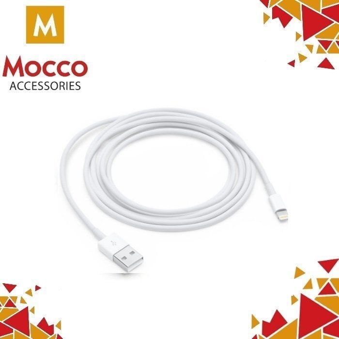 Mocco Lightning USB 1m White (MD818ZM/A Analog) cena un informācija | Savienotājkabeļi | 220.lv