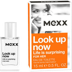 Mexx Look up Now Life Is Surprising For Her EDT sievietēm, 15 ml cena un informācija | Sieviešu smaržas | 220.lv