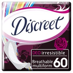 Higiēniskās paketes Discreet Irresistable, 60 gab. cena un informācija | Tamponi, higiēniskās paketes, ieliktnīši | 220.lv