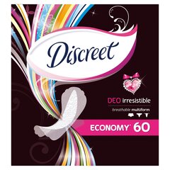 Higiēniskās paketes Discreet Irresistable, 60 gab. cena un informācija | Tamponi, higiēniskās paketes, ieliktnīši | 220.lv