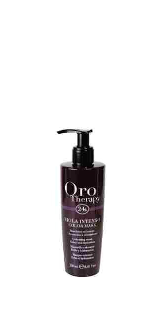 Mitrinoša matu krāsu aizsargājoša maska Fanola Oro Therapy Viola Intenso, 250 ml cena un informācija | Matu uzlabošanai | 220.lv