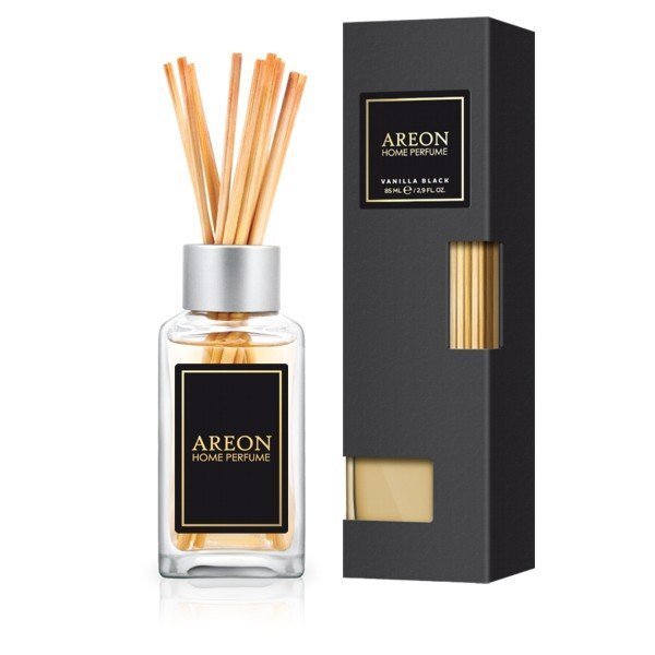 Mājas parfimērija ar nūjiņām AREON BLACK VANILLA BLACK 85ml цена и информация | Mājas aromāti | 220.lv